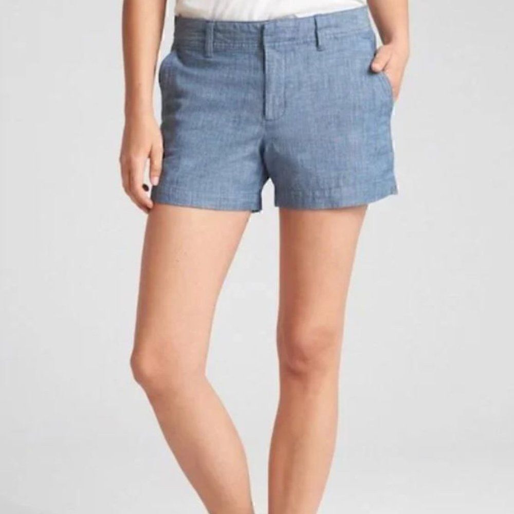 Khakis by Gap Flat Front Chambray City Shorts - Picture 7 of 7